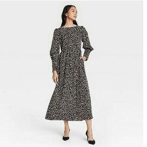 NWOT Who What Wear Puff Long Sleeve Dress